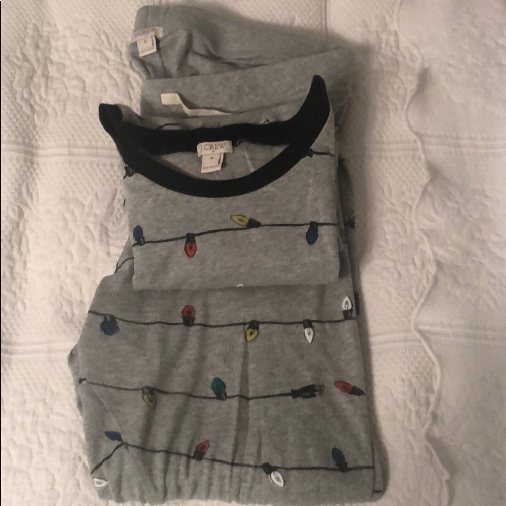 J. Crew women’s pajama set Christmas lights